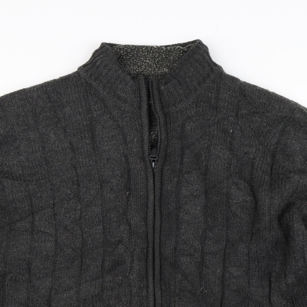 F&F Mens Grey  Knit Full Zip Sweatshirt Size 3XL