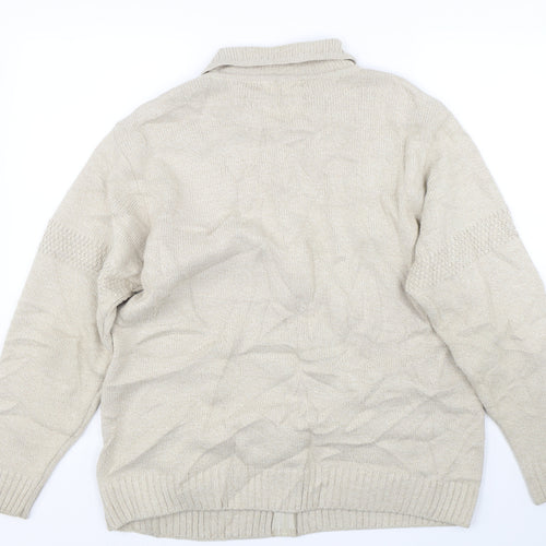BHS Womens Beige   Full Zip Jumper Size S