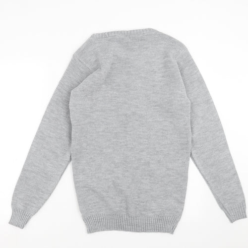 BOOHOO MAN Mens Grey  Knit Pullover Jumper Size S  - breaking bad christmas