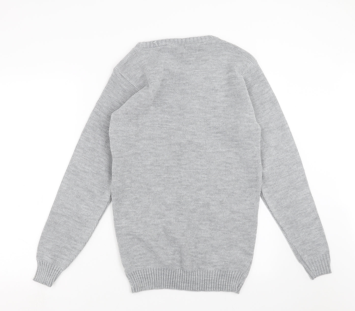 BOOHOO MAN Mens Grey  Knit Pullover Jumper Size S  - breaking bad christmas