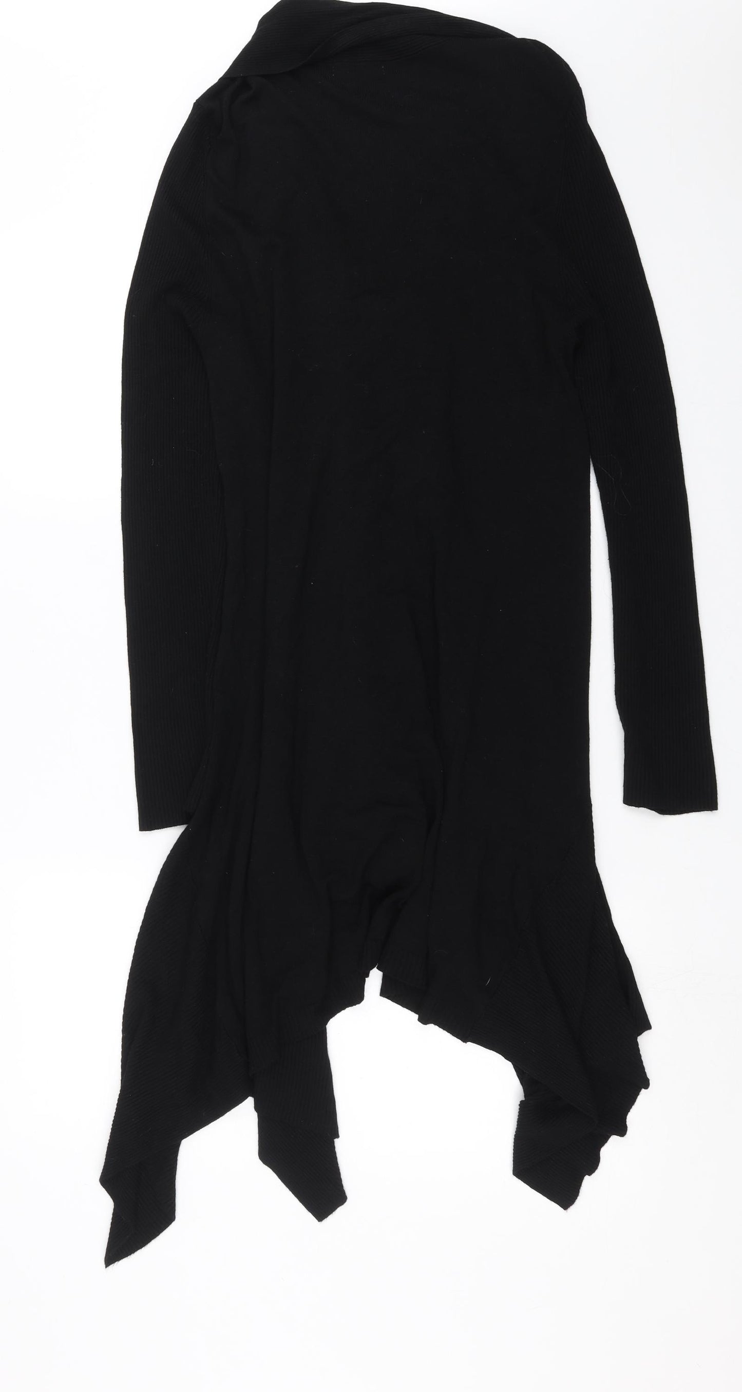 TU Womens Black  Knit Cardigan Jumper Size 18  - waterfall front