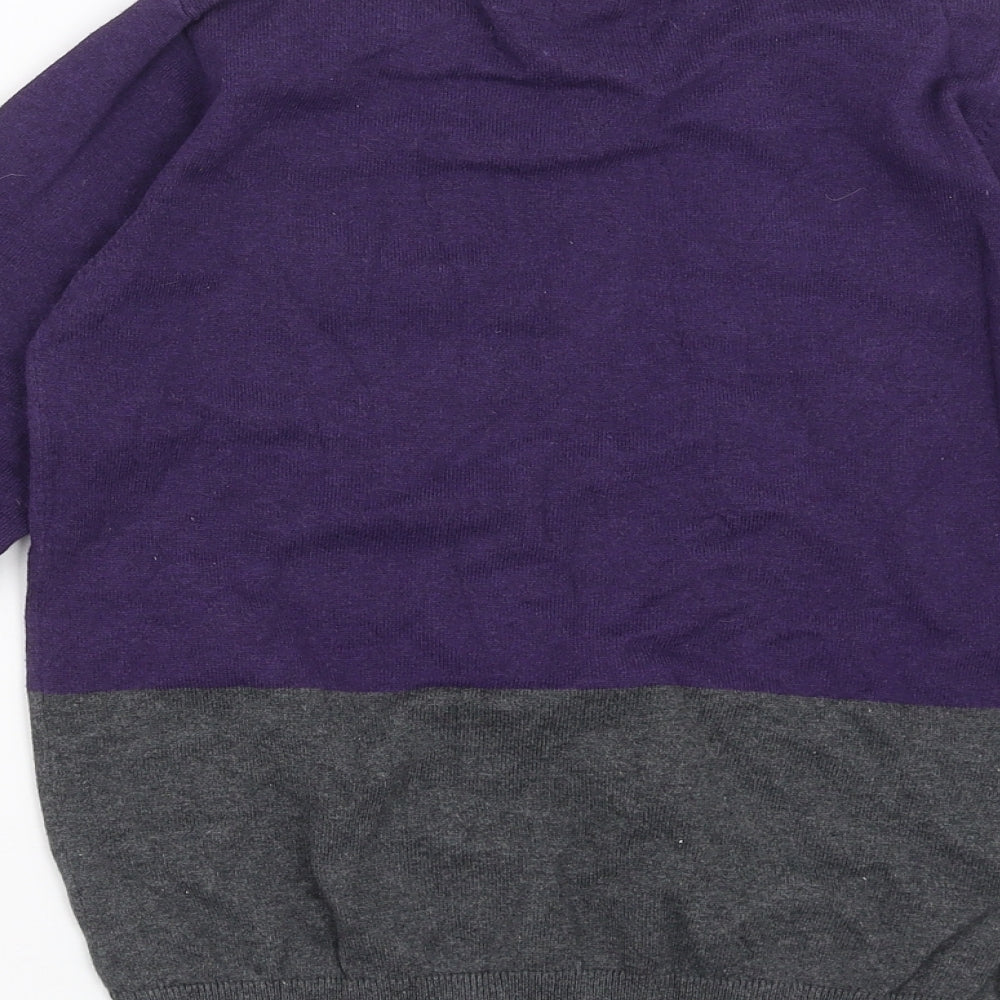 Matalan Boys Purple  Knit Pullover Jumper Size 8-9 Years