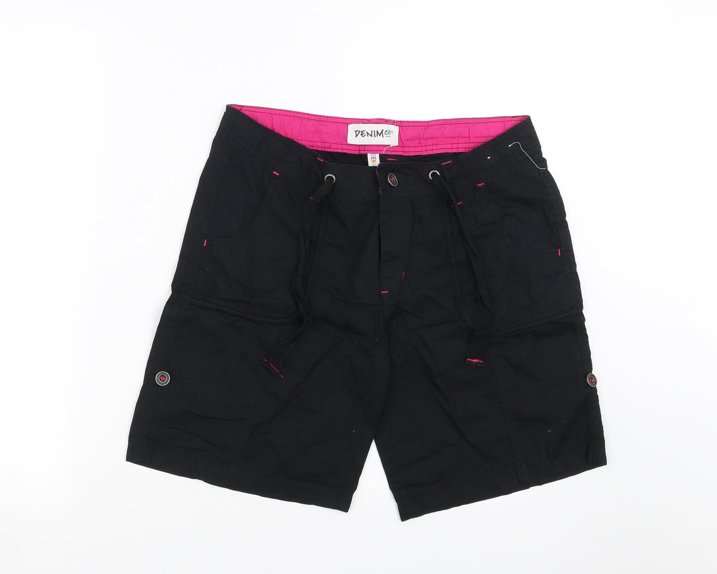 Primark Womens Black   Cargo Shorts Size 12