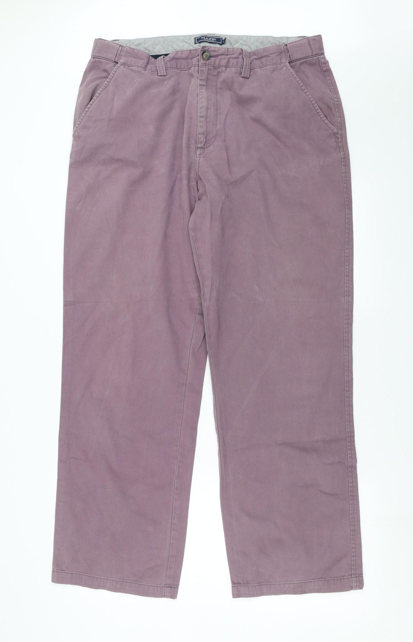 Maine New England Mens Purple   Chino Trousers Size 38 in L31 in