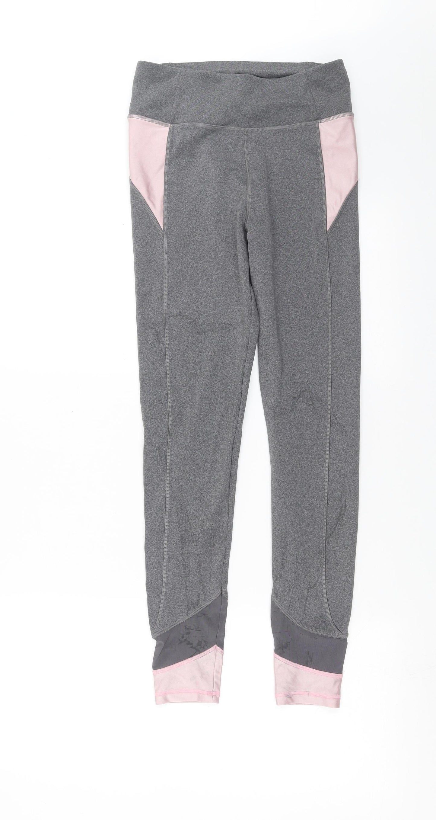 F&F Womens Grey   Compression Leggings Size 8 L27 in