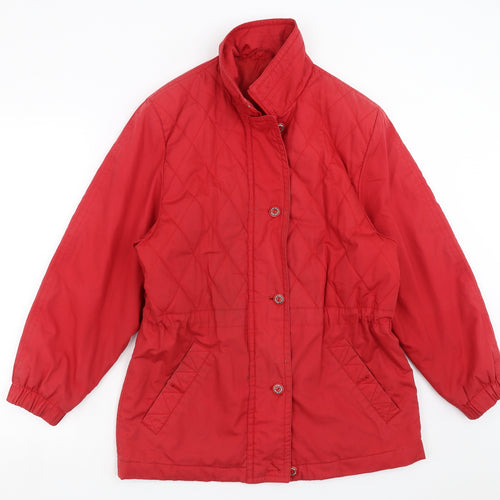 Marks and Spencer Womens Red   Quilted Jacket Size 8