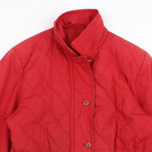 Marks and Spencer Womens Red   Quilted Jacket Size 8