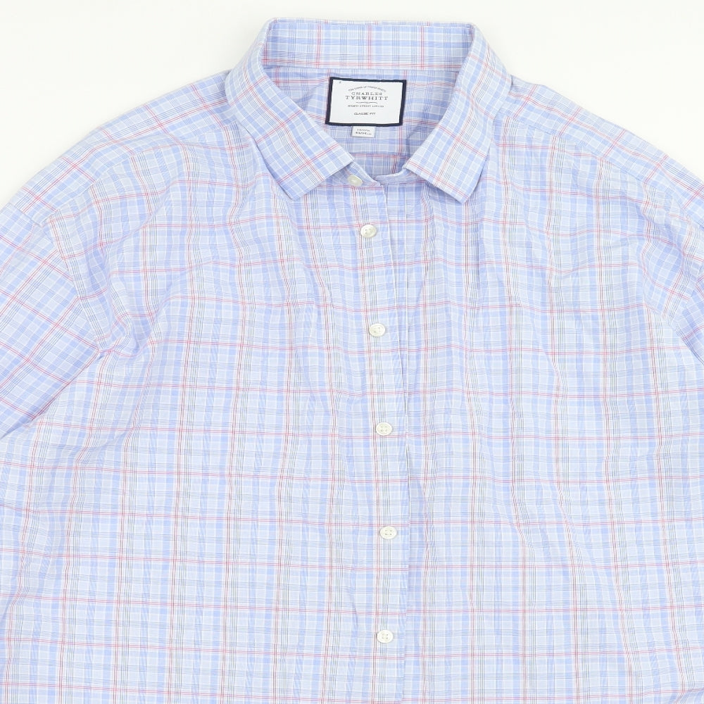 Charles Tyrwhitt Mens Blue Check   Dress Shirt Size 19