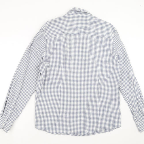 ACW85 Mens Blue Check   Button-Up Size L