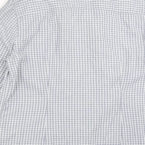 ACW85 Mens Blue Check   Button-Up Size L