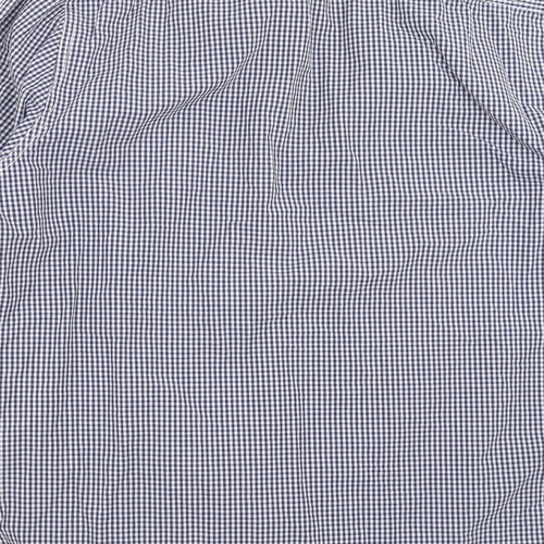 Easy Mens Blue Check   Button-Up Size L