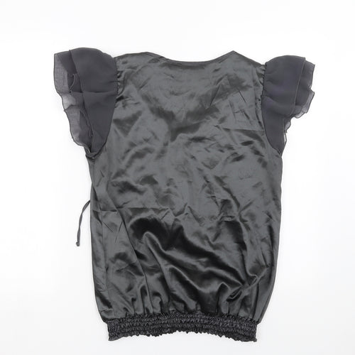 Marina Kaneva Womens Grey   Basic Blouse Size 8