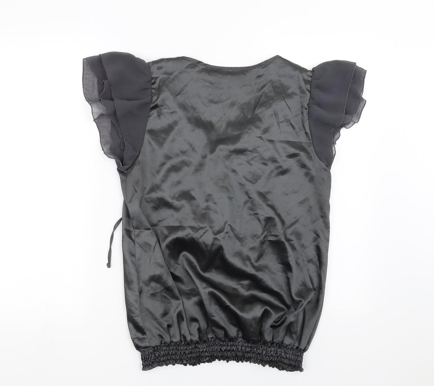 Marina Kaneva Womens Grey   Basic Blouse Size 8