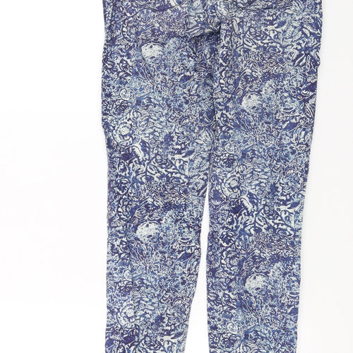 H&M Womens Black Geometric Denim Skinny Jeans Size 10 L31 in