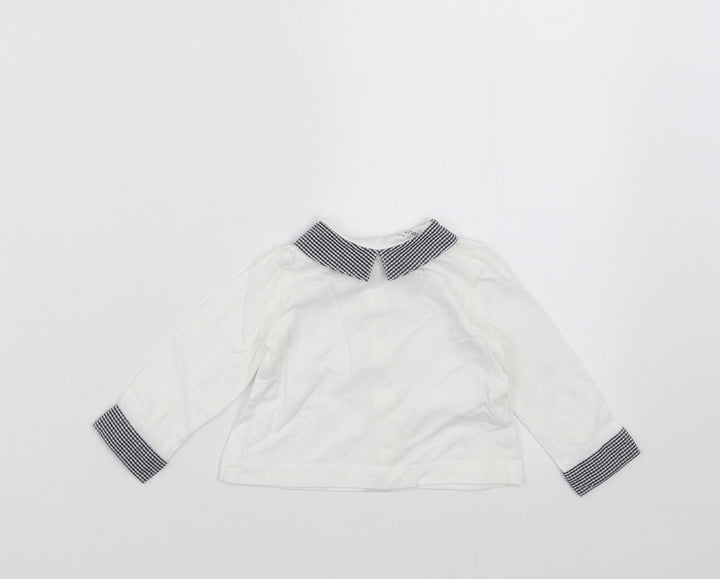 Prenatal Girls White Basic T-Shirt Size 0-3 Months