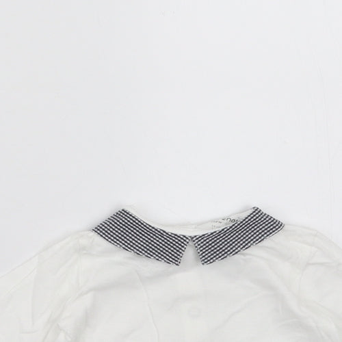 Prenatal Girls White   Basic T-Shirt Size 0-3 Months