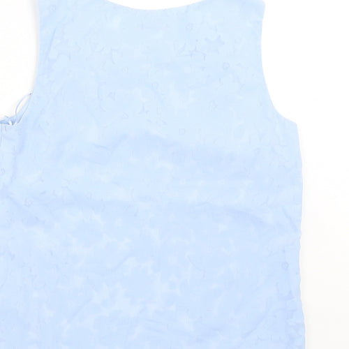F&F Womens Blue Floral  Basic Blouse Size 6