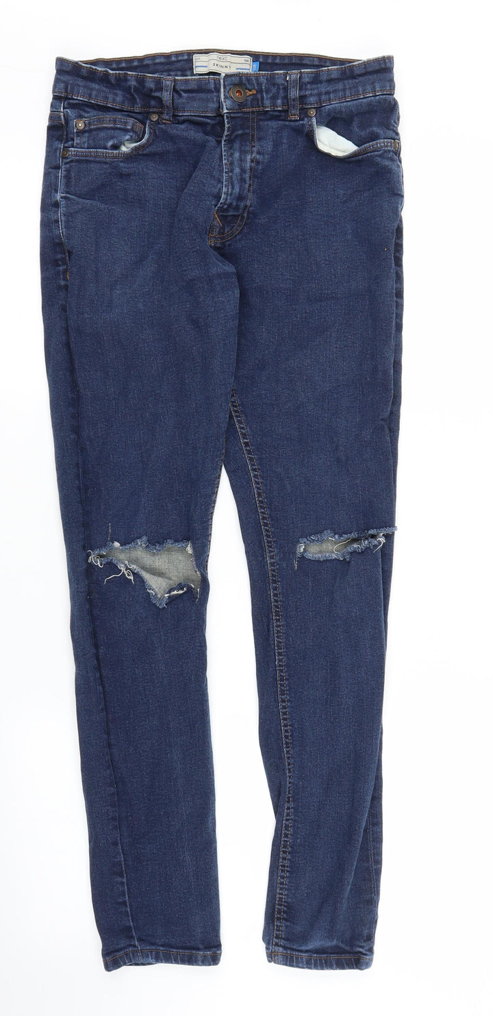 NEXT Mens Blue Denim Skinny Jeans Size 32 in L28 in