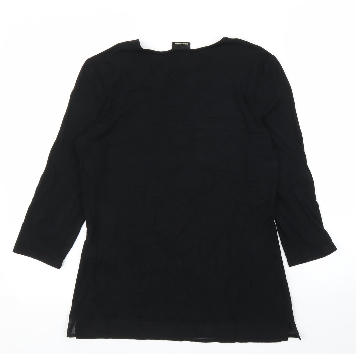 Barbara Lebek Womens Black   Basic T-Shirt Size 10