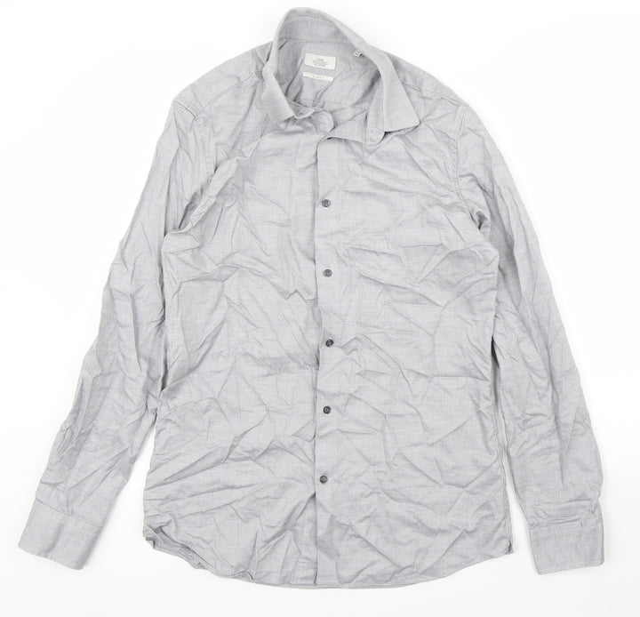 NEXT Mens Grey    Button-Up Size 15.5