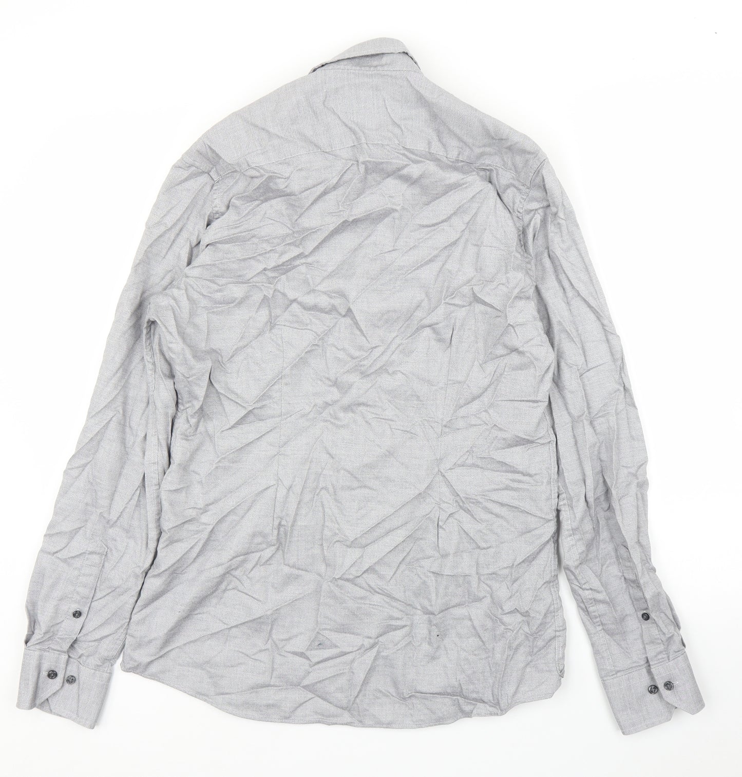 NEXT Mens Grey    Button-Up Size 15.5