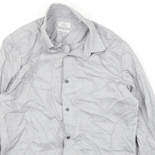 NEXT Mens Grey    Button-Up Size 15.5