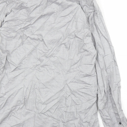 NEXT Mens Grey    Button-Up Size 15.5