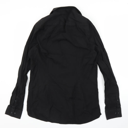 NEXT Mens Black    Button-Up Size 15.5