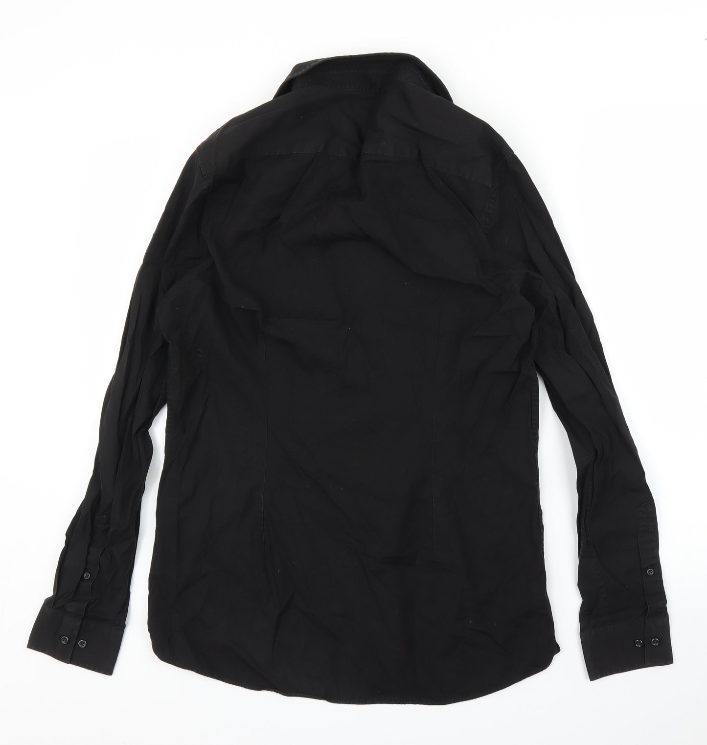 NEXT Mens Black    Button-Up Size 15.5
