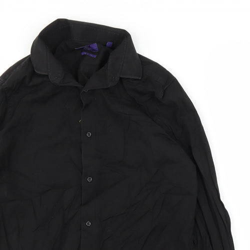 NEXT Mens Black    Button-Up Size 15.5