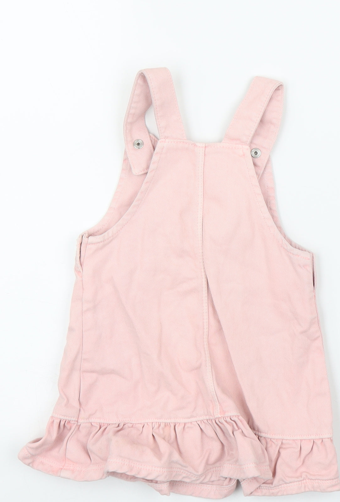 Fred & Flo Girls Pink   Pinafore/Dungaree Dress  Size 12-18 Months