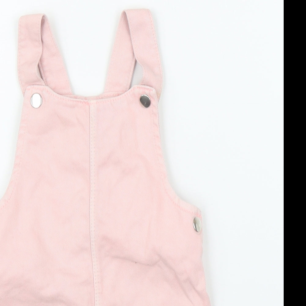 Fred & Flo Girls Pink   Pinafore/Dungaree Dress  Size 12-18 Months