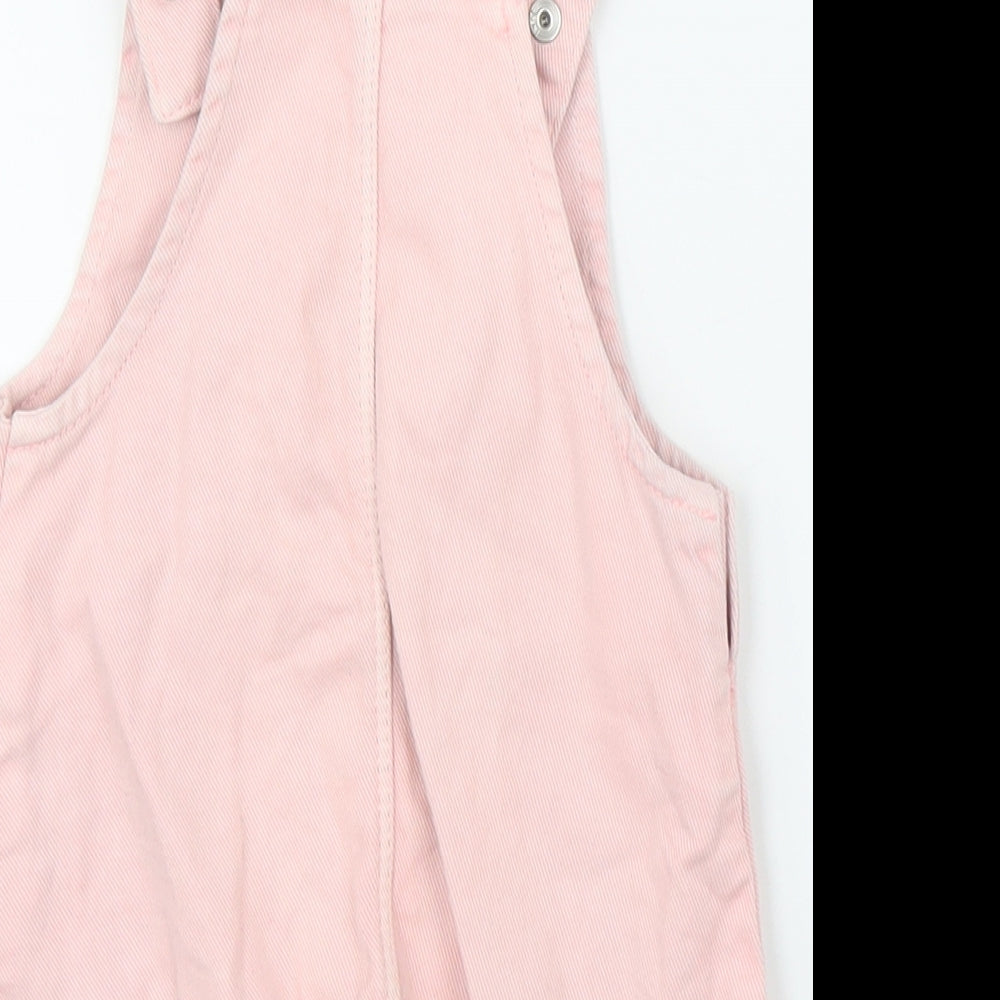 Fred & Flo Girls Pink   Pinafore/Dungaree Dress  Size 12-18 Months