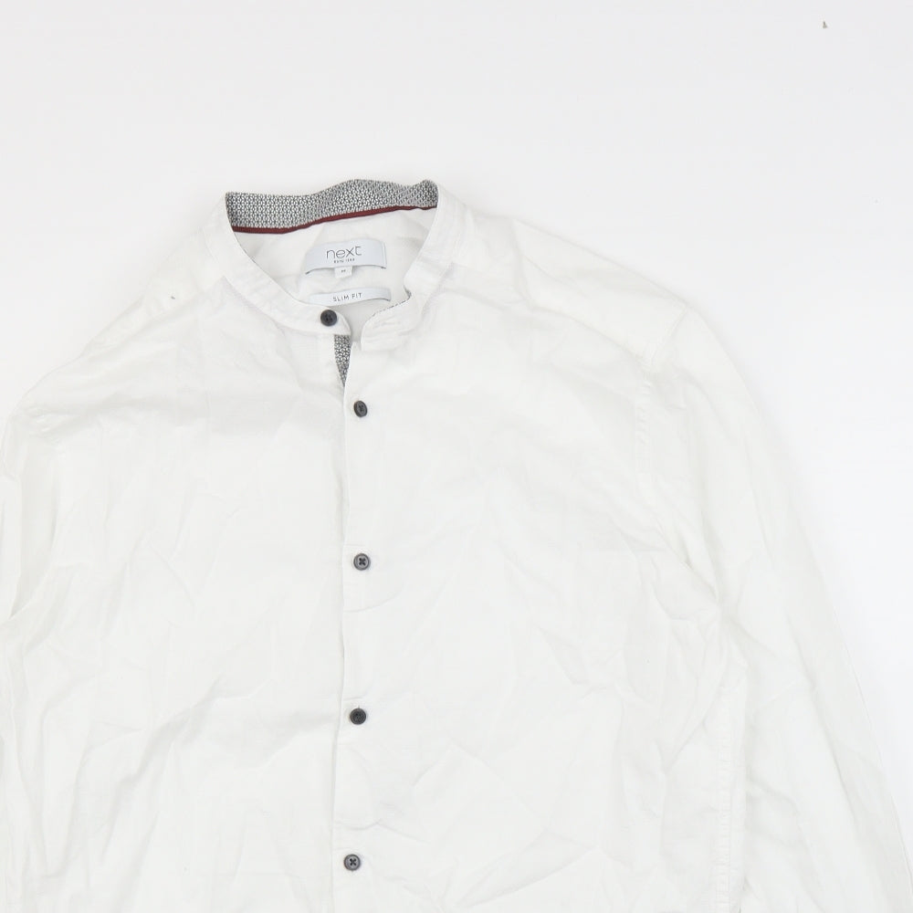 NEXT Mens White    Button-Up Size M