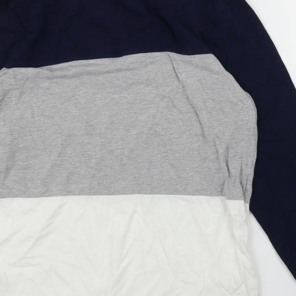 Boohoo Mens Grey Striped   T-Shirt Size M