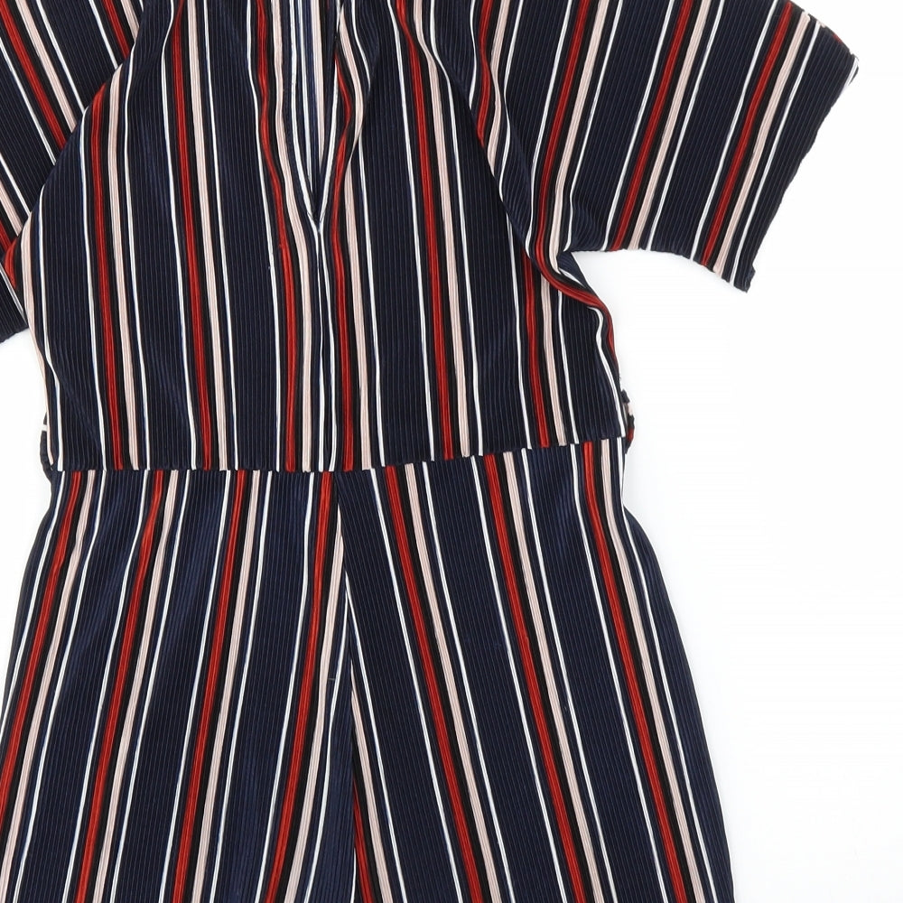 River Island Girls Blue Striped  Romper One-Piece Size 7-8 Years