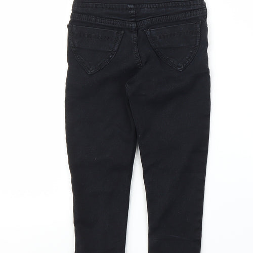 Attitude Girls Black  Denim Skinny Jeans Size 4-5 Years