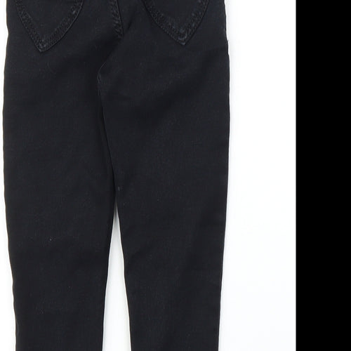 Attitude Girls Black  Denim Skinny Jeans Size 4-5 Years