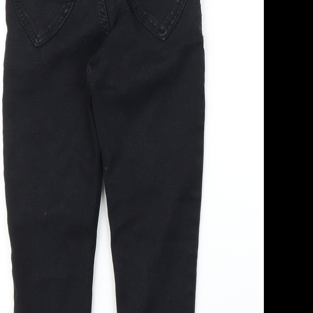 Attitude Girls Black  Denim Skinny Jeans Size 4-5 Years