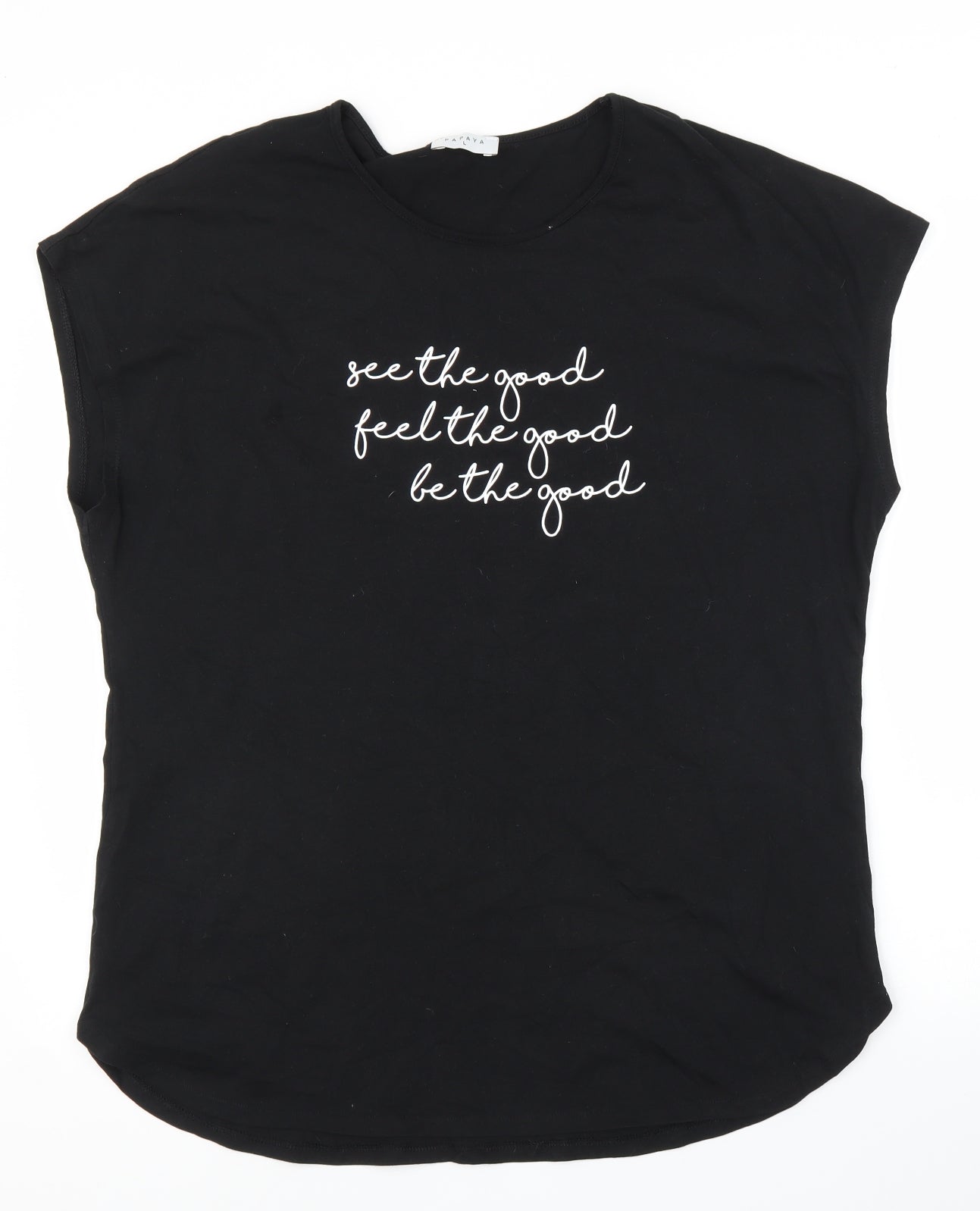 Papaya Womens Black   Tunic Blouse Size L