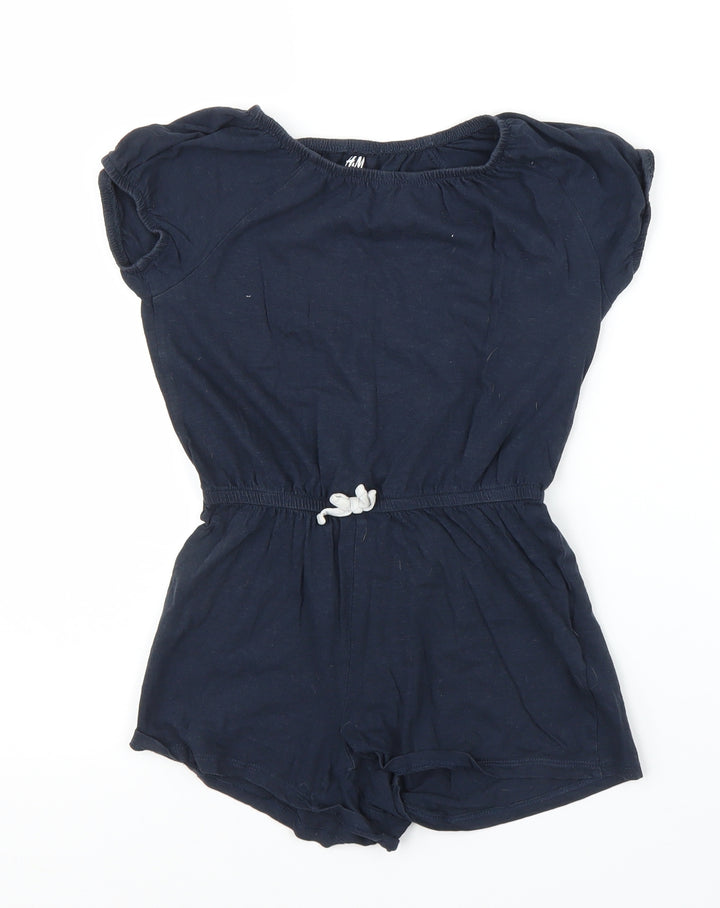 H&M Girls Blue Romper One-Piece Size 7 Years