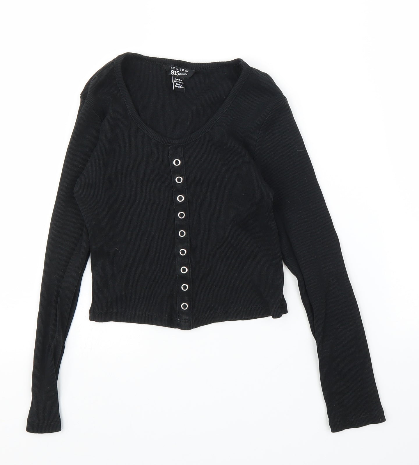New Look Girls Black   Basic T-Shirt Size 10 Years