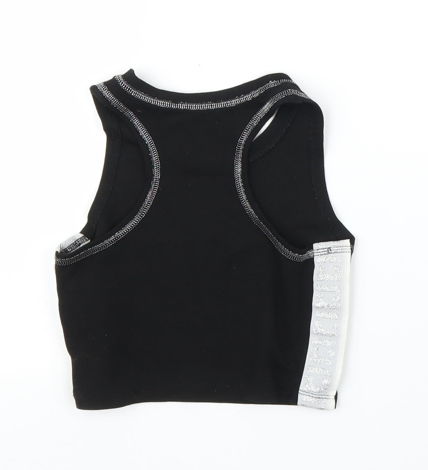 River Island Girls Black   Cropped Tank Size 7-8 Years