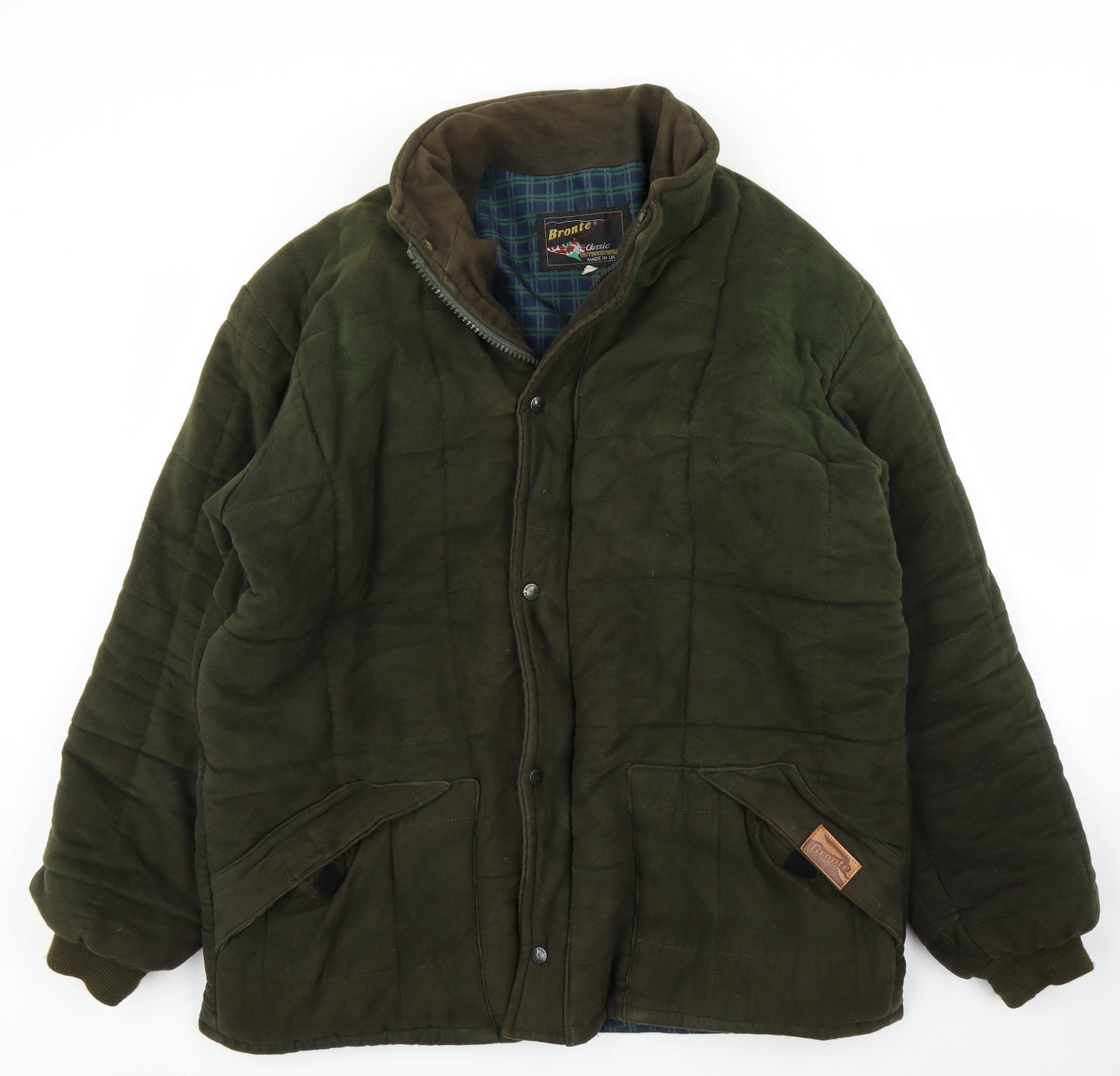 Bronte Mens Green   Quilted Coat Size L