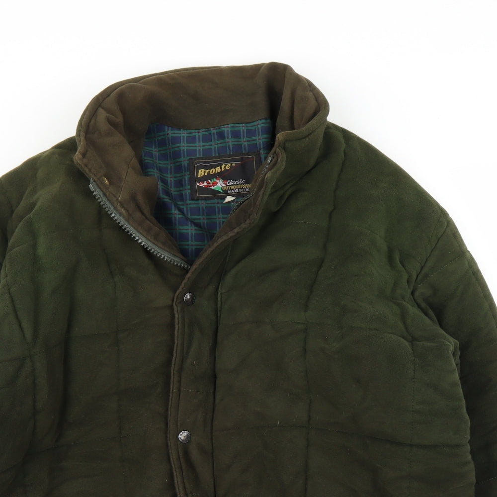 Bronte Mens Green   Quilted Coat Size L