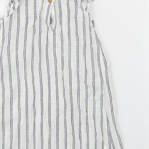 H&M Girls White Striped  A-Line  Size 4 Years