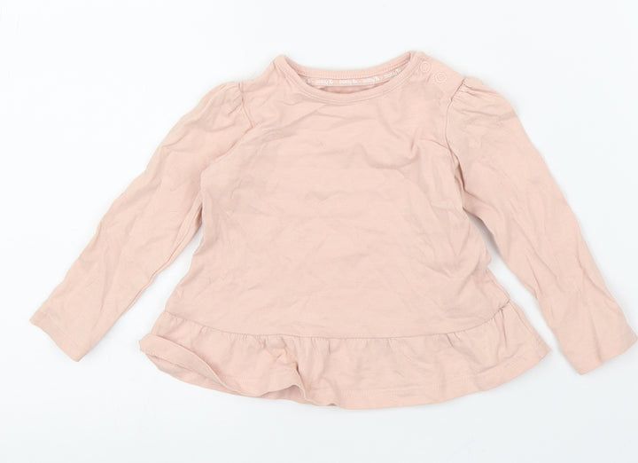 TU Girls Pink Basic T-Shirt Size 6-9 Months