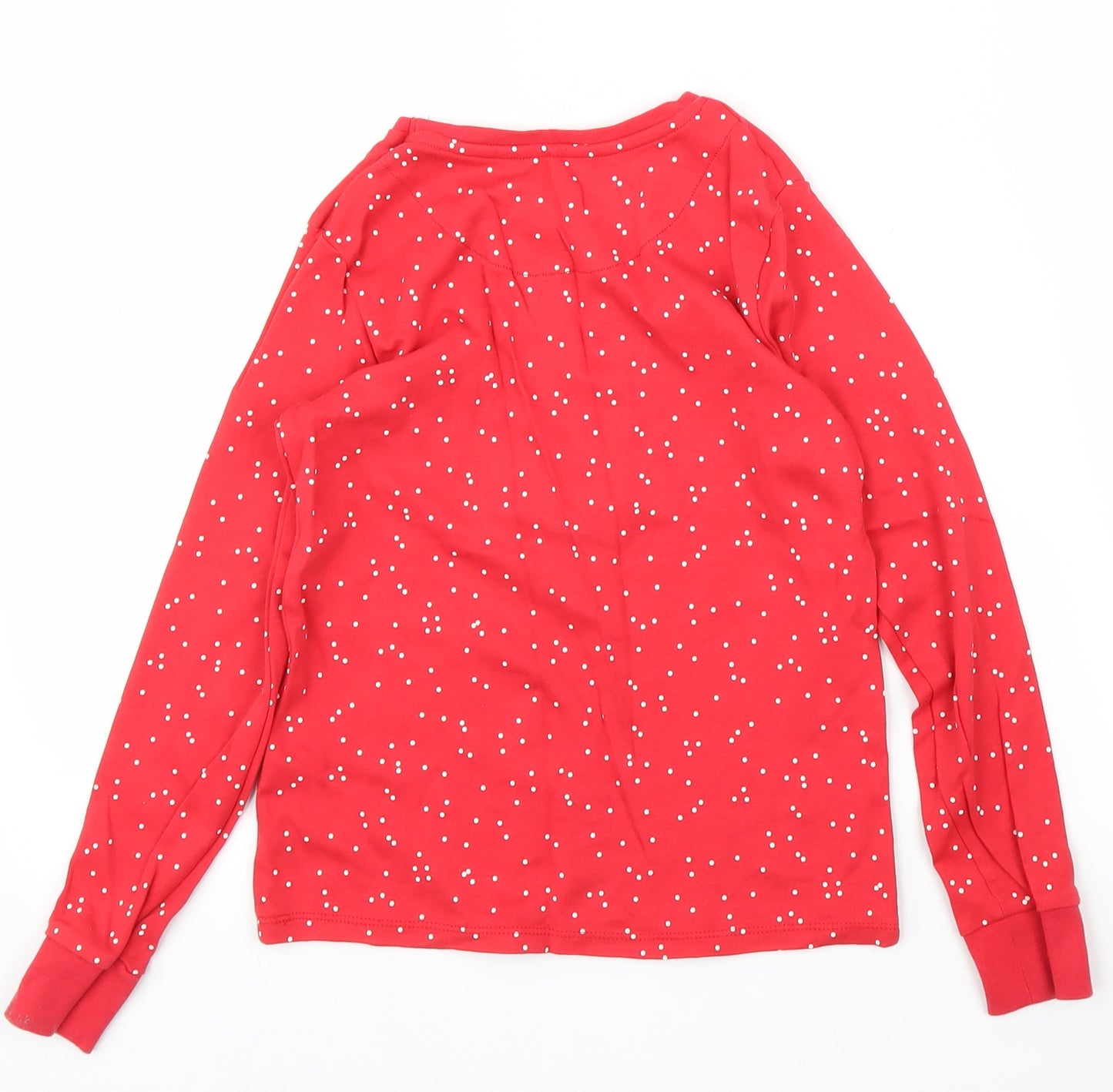 George Girls Red   Basic T-Shirt Size 9-10 Years  - Christmas