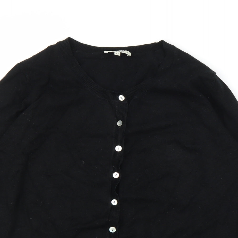 Papaya Womens Black   Cardigan Jumper Size 14