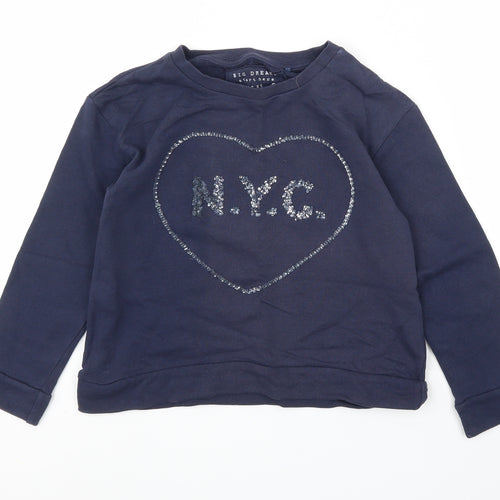 NEXT Girls Blue   Pullover Jumper Size 7 Years
